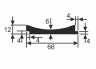Рейка RX006, 62х12, 2800мм, Экополимер