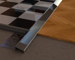 ПЕРЕХОДНЫЙ ПРОФИЛЬ ДЛЯ ПЛИТКИ ИЗ НЕРЖАВЕЮЩЕЙ СТАЛИ ЗОЛОТО (НИТРИД ТИТАНА) KSF