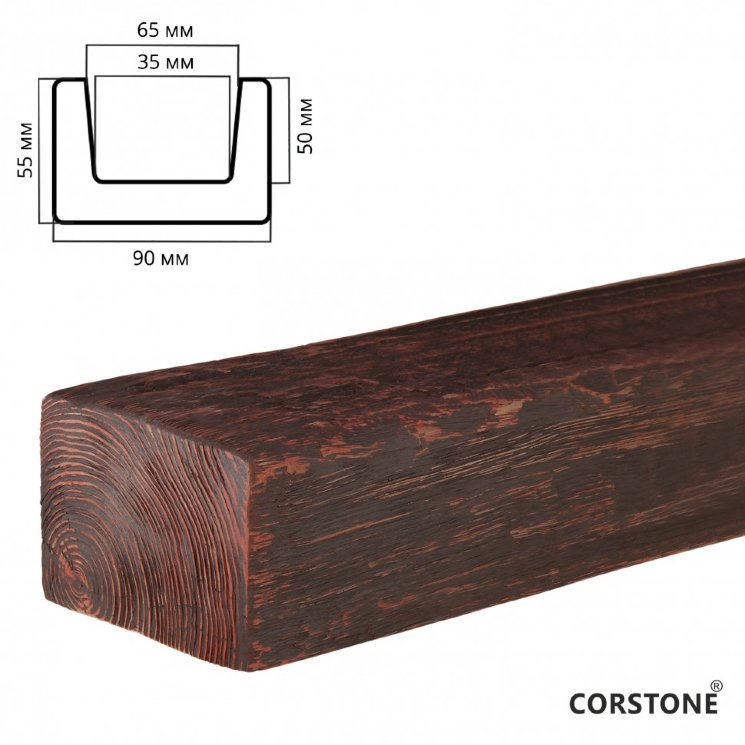 Архитектурный брус Cosca, 90x55x2000, красный сандал