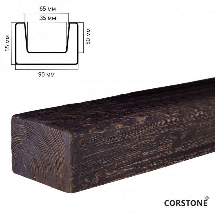 Архитектурный брус Cosca, 90x55x2000, темная секвойя
