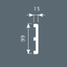 Плинтус белый п012, 99х15, экополимер