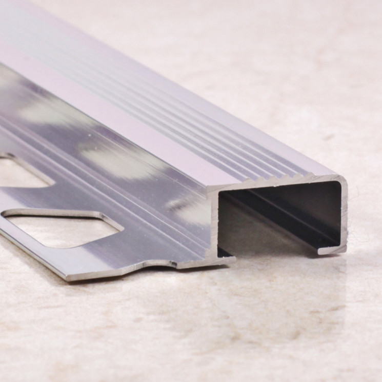 П-ОБРАЗНЫЙ ПРОФИЛЬ ИЗ АЛЮМИНИЯ ДЛЯ ОТДЕЛКИ СТУПЕНЕЙ ПО П20Х12 Бронза матовое 2,7 м