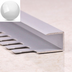 ПРОФИЛЬ П-ОБРАЗНЫЙ ИЗ АЛЮМИНИЯ ГНУЩИЙСЯ ДЛЯ ОТДЕЛКИ И ОКАНТОВКИ КЕРАМИЧЕСКОЙ ПЛИТКИ ПО П14 Серебро глянец  2,7 м